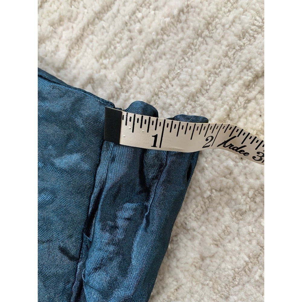 Vintage Y2K 90's Nicole Miller Gold Label Blue Rushed Dress Size 6 USA $450 - Picture 13 of 16